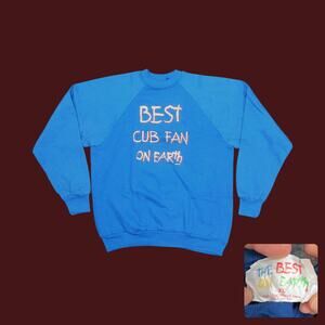 Vintage 80s Chicago Cubs Raglan Sweatshirt Large